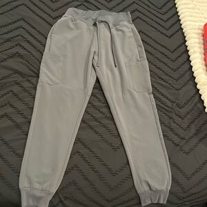 Mandala Gray Jogger Scrub Pants Size Small